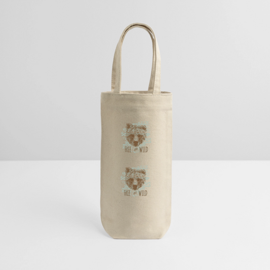 Cadeauzak voor flessen - nature