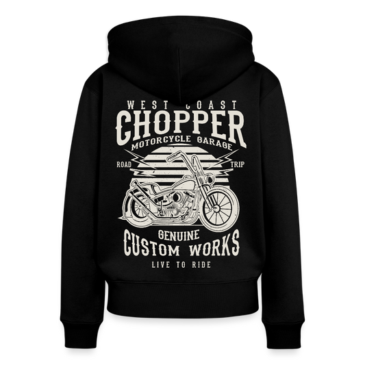 Vrouwenjack met capuchon Premium - zwart