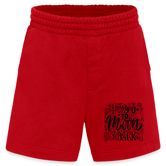 Heavyweight organic shorts made in EU - rood
