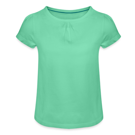 Meisjes-T-shirt met plooien - mintgroen