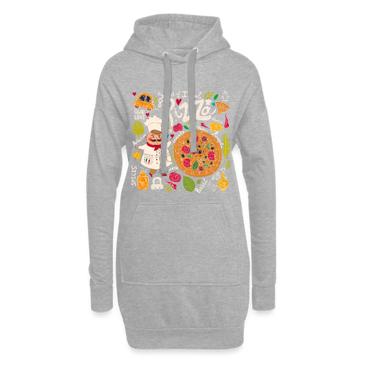 Hoodiejurk - grijs gemêleerd