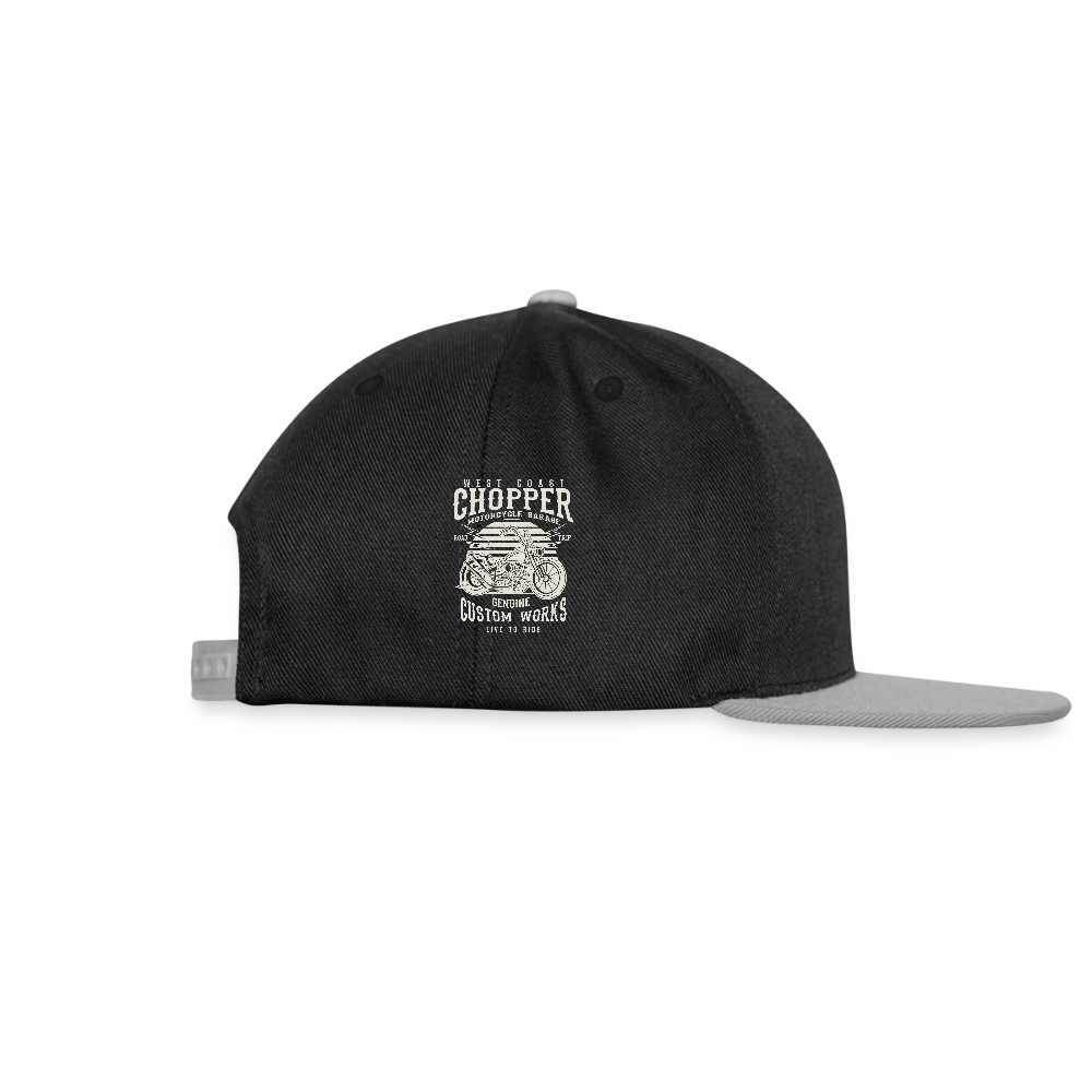 Snapback cap - zwart/grijs