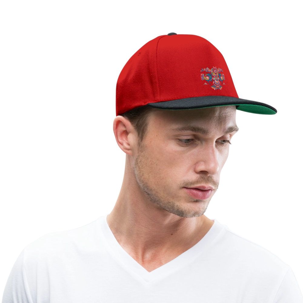 Snapback cap - rood/zwart
