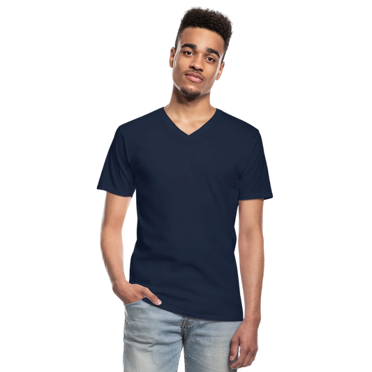 Klassiek mannen T-shirt met V-hals - navy
