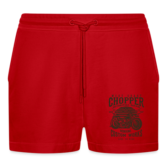 Organic relaxed cropped shorts made in EU - rood