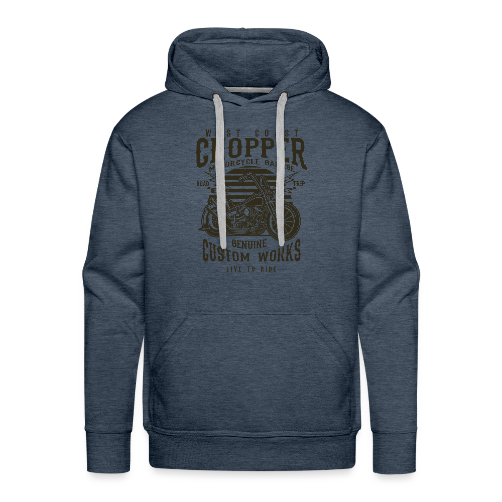 Mannen Premium hoodie - jeansblauw
