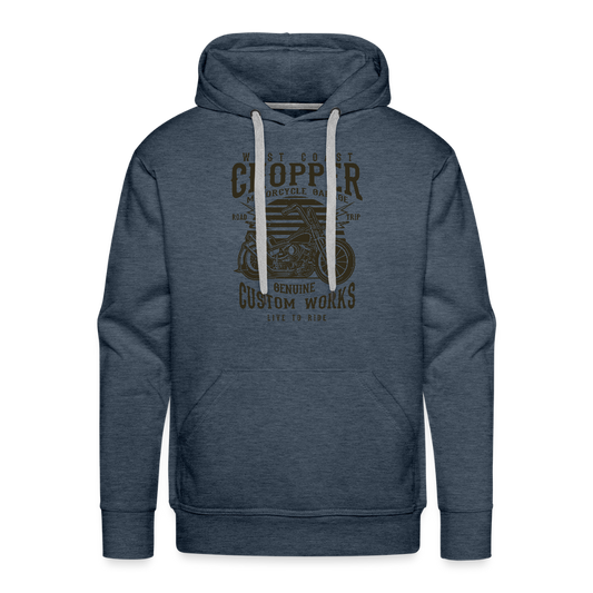 Mannen Premium hoodie - jeansblauw