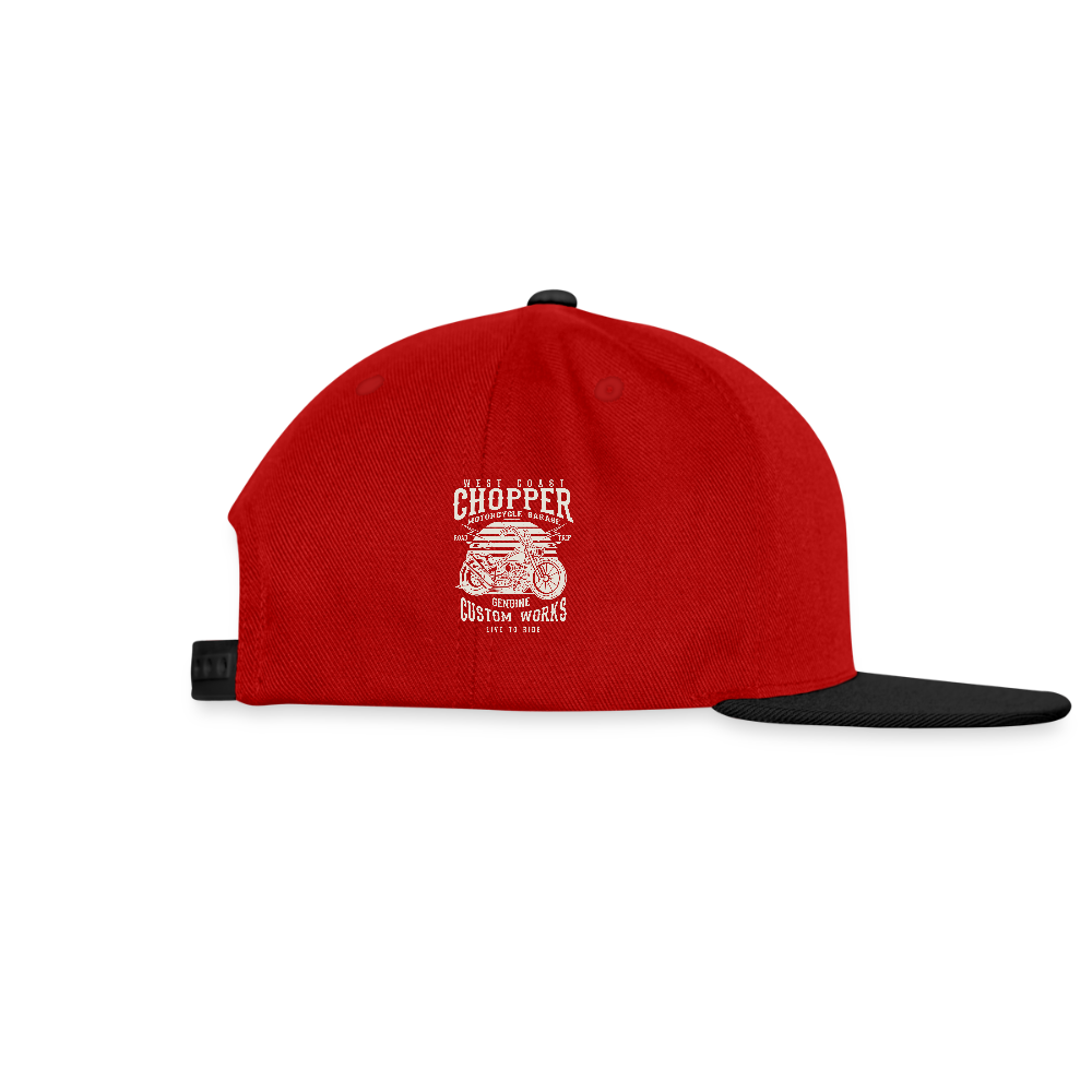 Snapback cap - rood/zwart