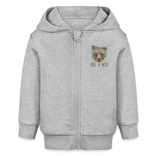 Stanley/Stella Bio zip-hoodie BABY CONNECTOR - grijs gemêleerd