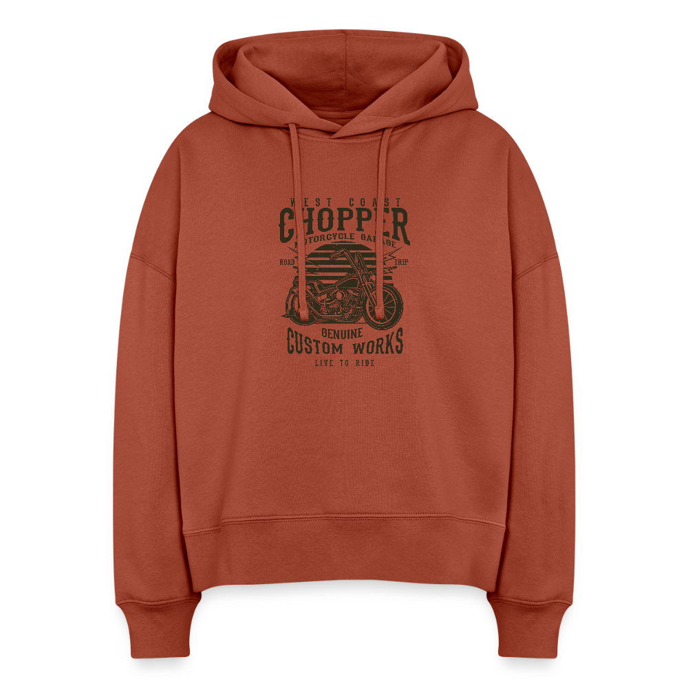 Stanley/Stella Vrouwen boxy bio hoodie Nora - terracotta