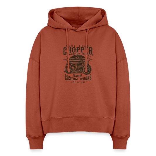 Stanley/Stella Vrouwen boxy bio hoodie Nora - terracotta