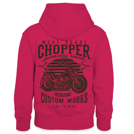 Teenager contrast-hoodie/kinderen contrast-hoodie - roze/navy