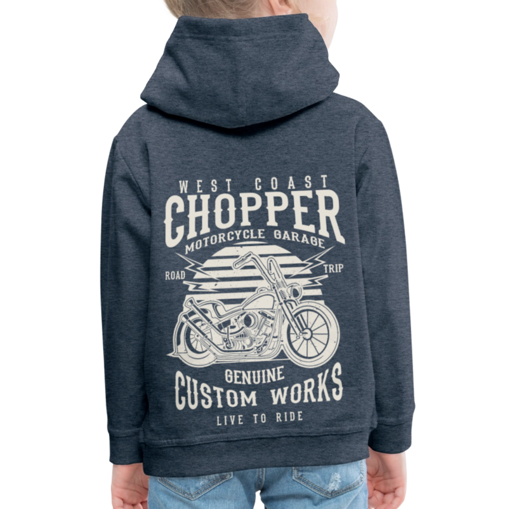 Kinderen trui Premium met capuchon - jeansblauw