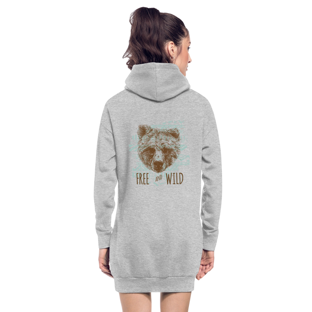 Hoodiejurk - grijs gemêleerd