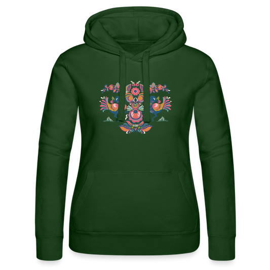Vrouwenhoodie van Russell - bottlegreen