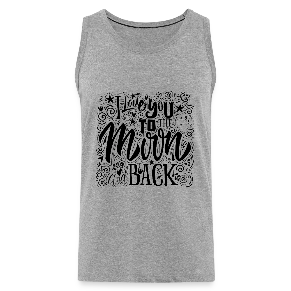 Mannen Premium tank top - grijs gemêleerd