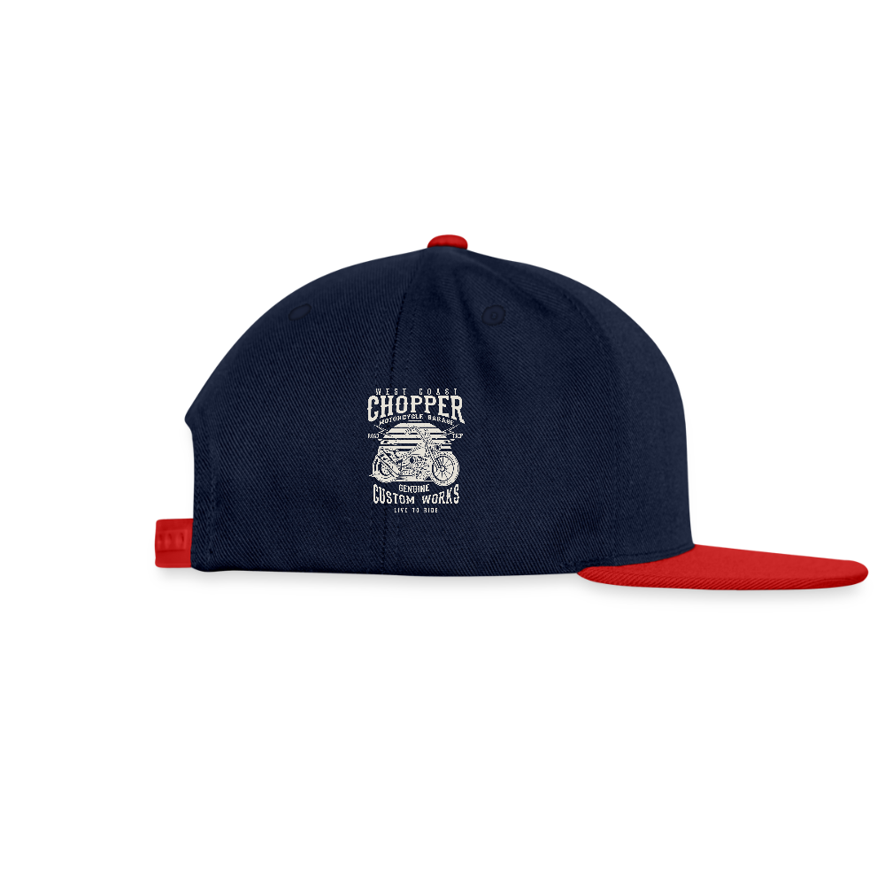Snapback cap - navy/rood