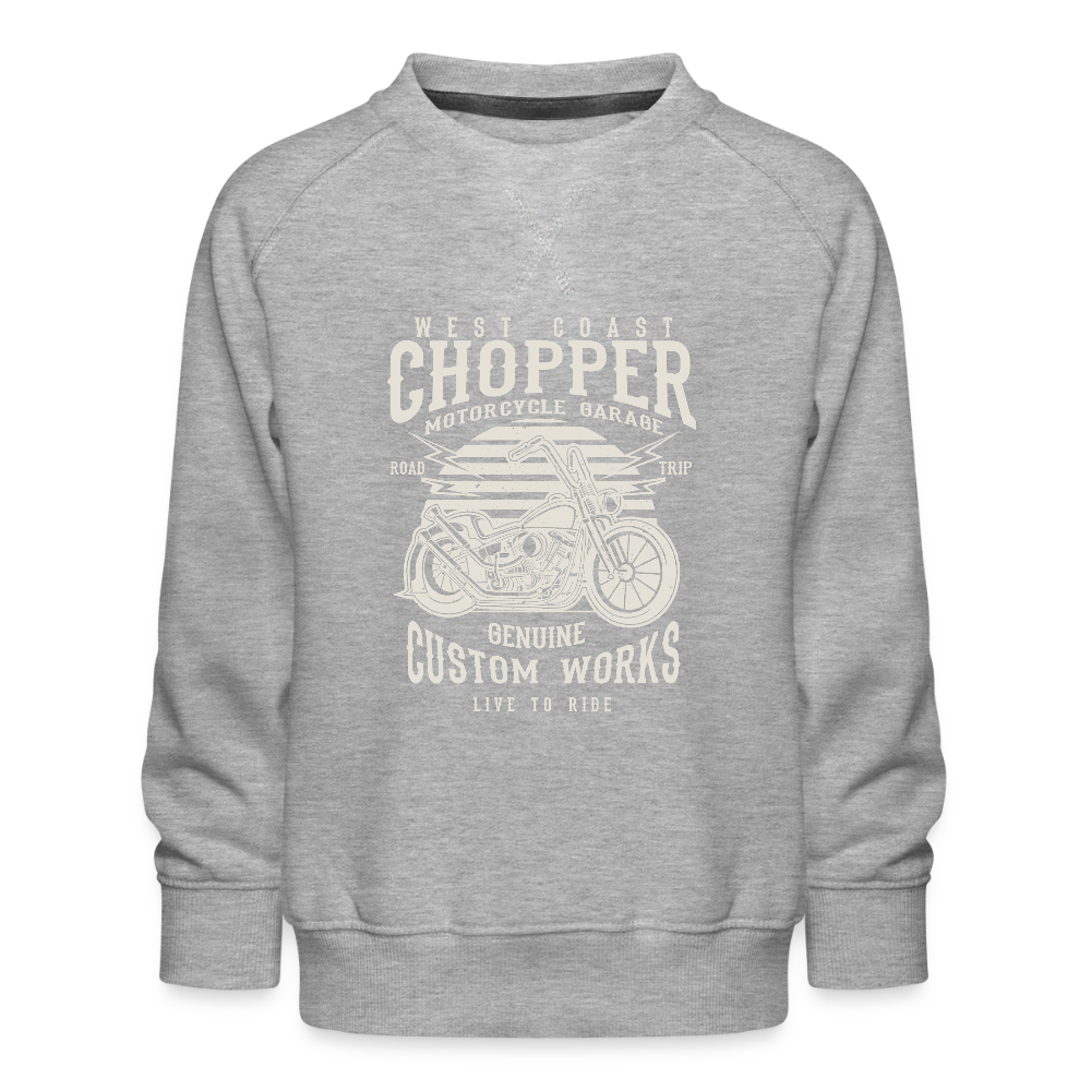 Kinderen premium sweater - grijs gemêleerd