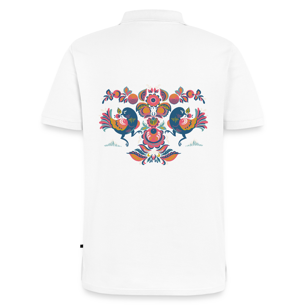 Mannen Premium Bio Poloshirt - wit