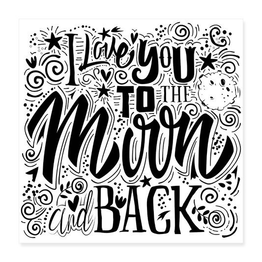 Poster 40x40 cm - wit