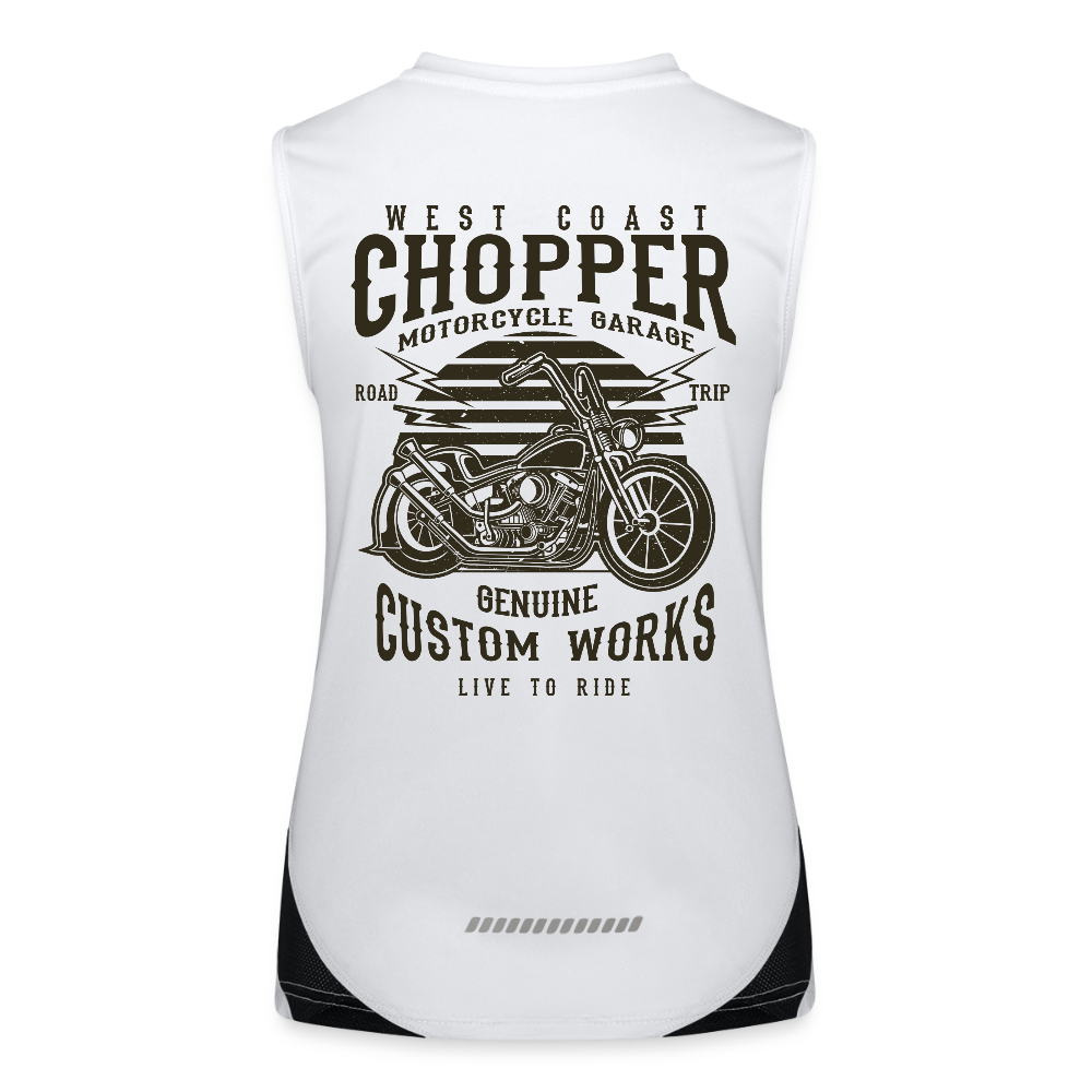 Functionele contrasterende tanktop voor vrouwen - wit/zwart