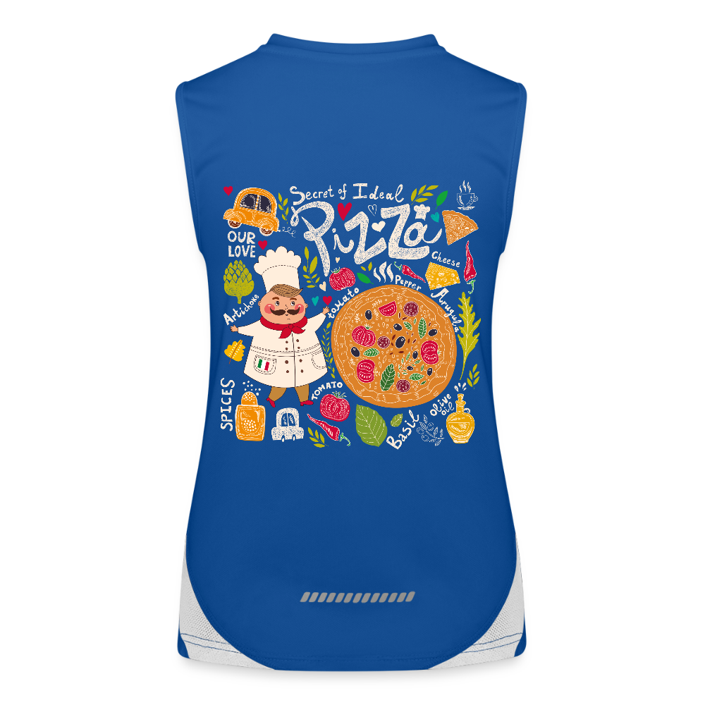 Functionele contrasterende tanktop voor vrouwen - royal/wit