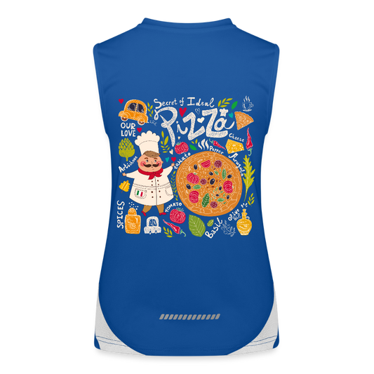 Functionele contrasterende tanktop voor vrouwen - royal/wit