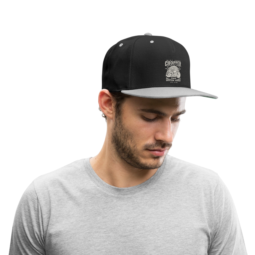 Contrast snapback cap - zwart/grijs