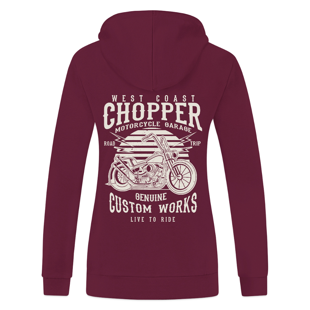JAKO Vrouwen ziphoodie Organic - wijnrood