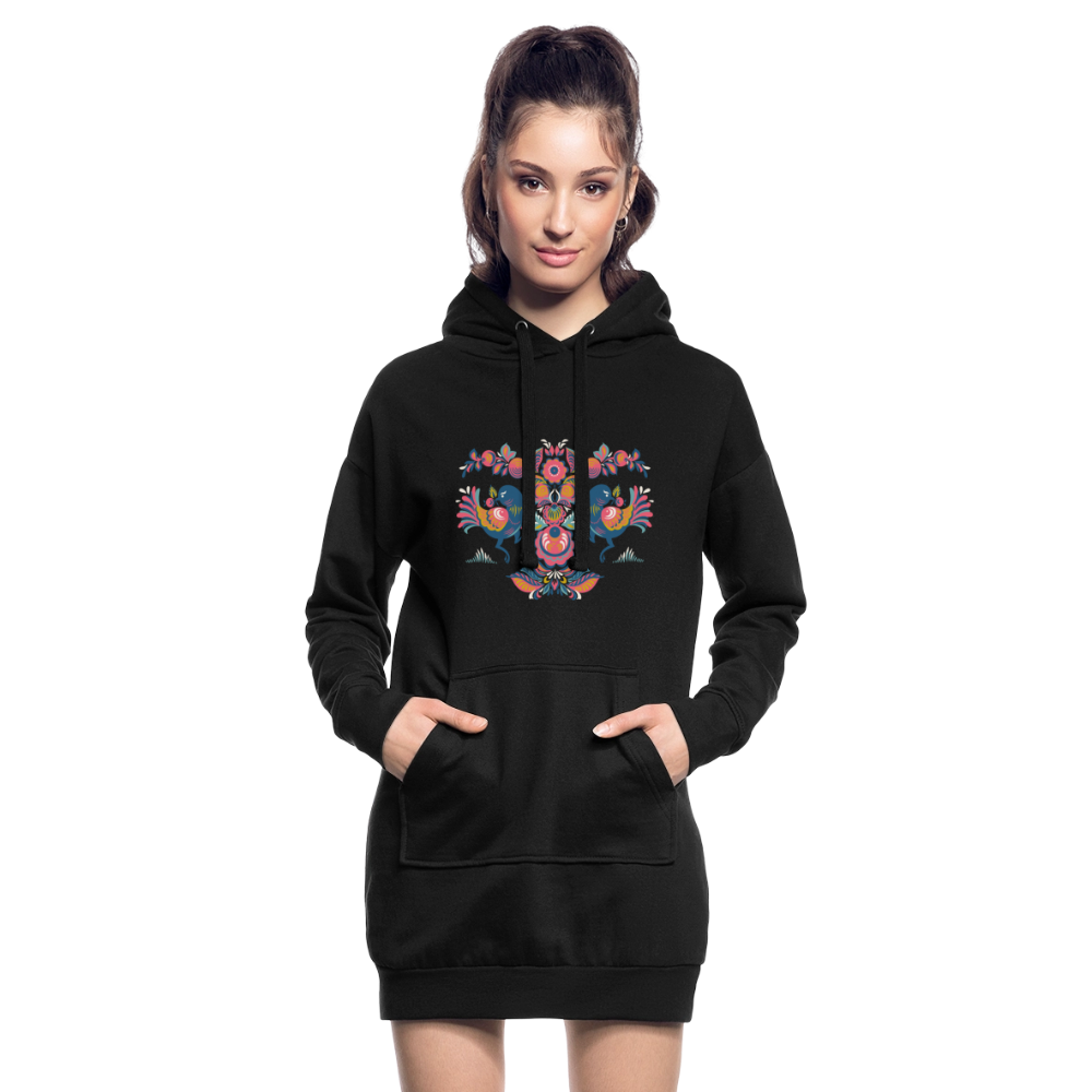 Hoodiejurk - zwart