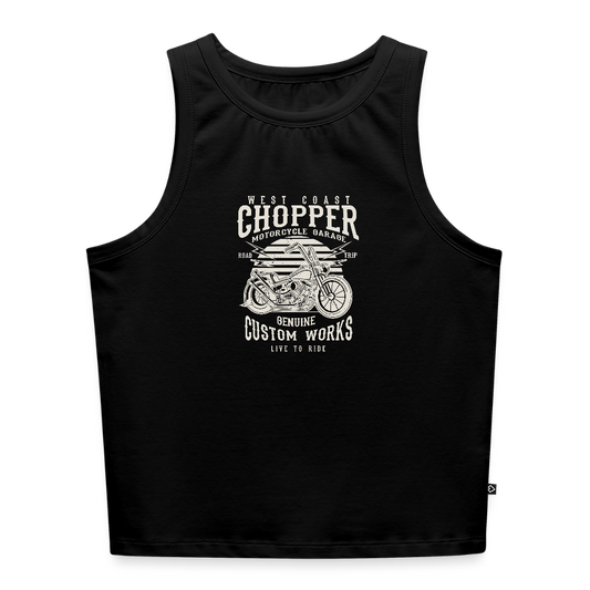 Vrouwen cropped tanktop - zwart