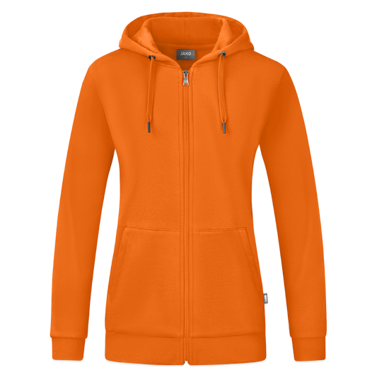 JAKO Vrouwen ziphoodie Organic - neonoranje
