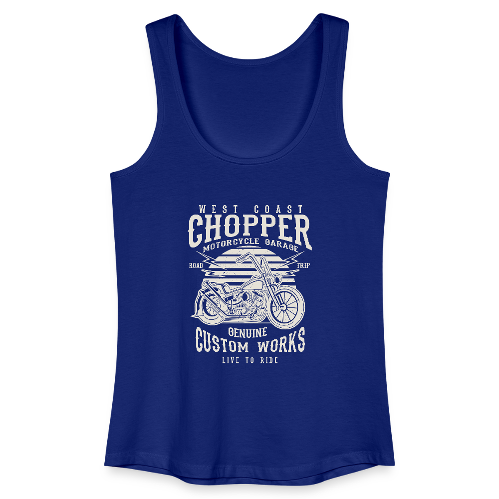 Vrouwen bio tanktop - koningsblauw