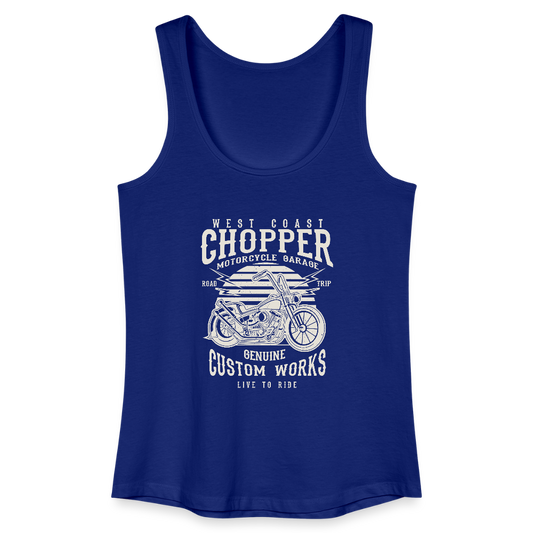 Vrouwen bio tanktop - koningsblauw