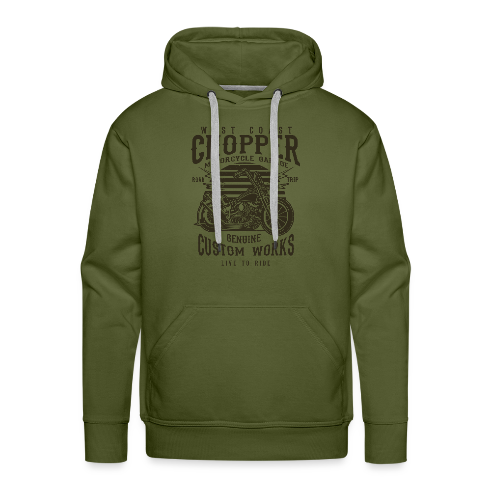 Mannen Premium hoodie - olijfgroen