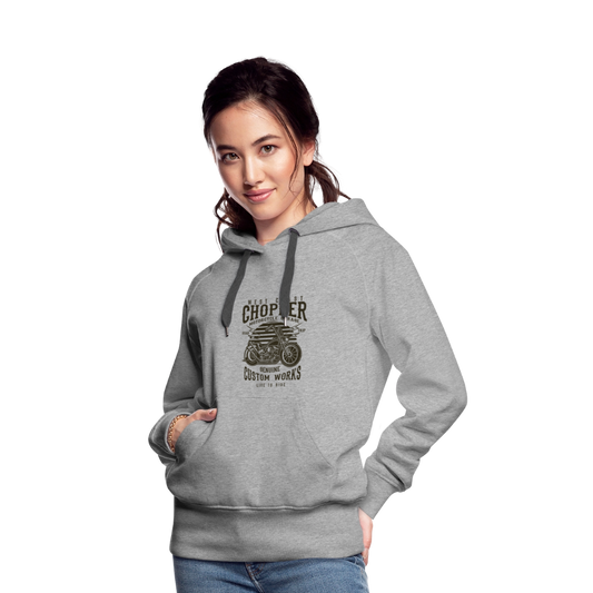 Vrouwen Premium hoodie - grijs gemêleerd