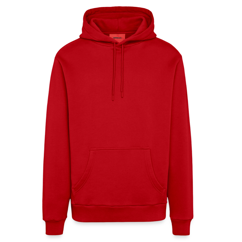 Organic relaxed hoodie made in EU - rood