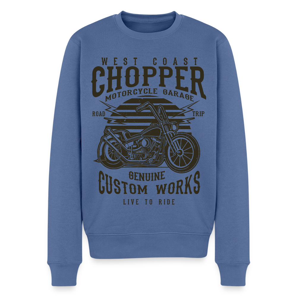 Mannen premium sweater - duifblauw