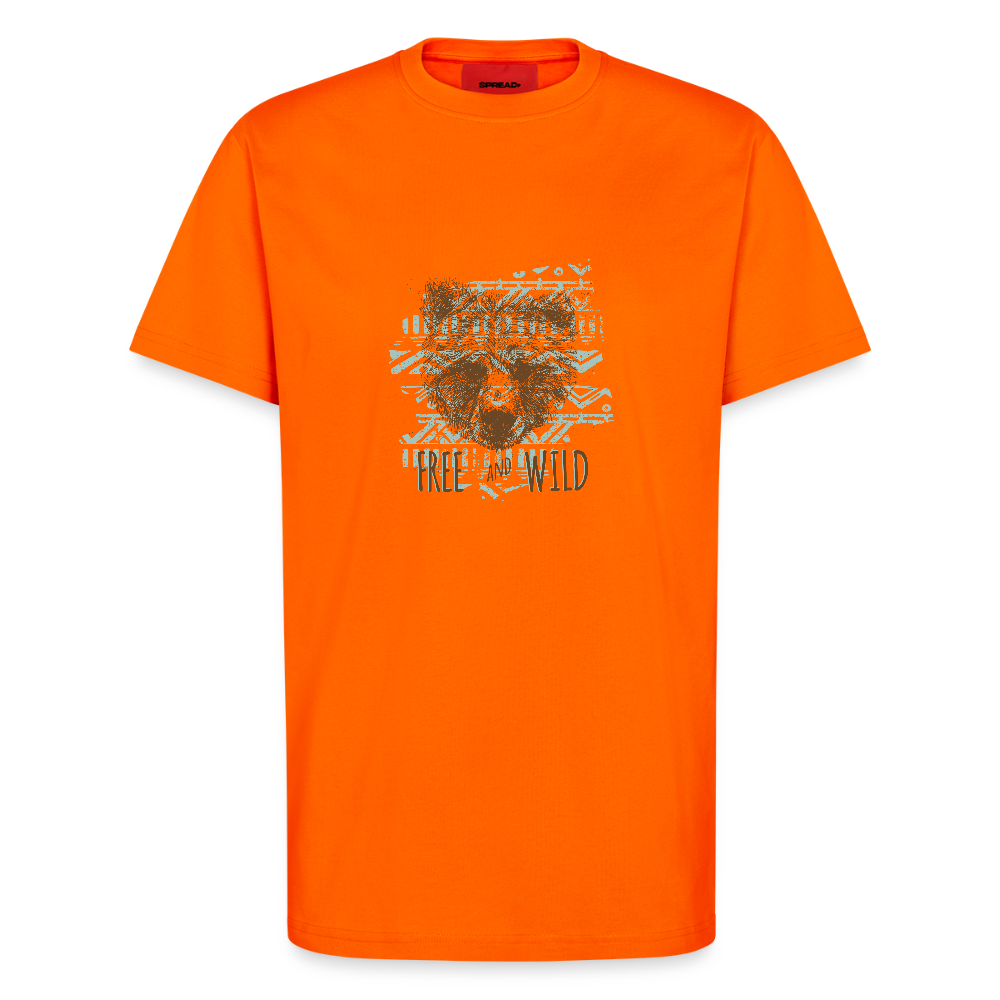 Organic relaxed T-shirt made in EU - SUNSET ORANGE