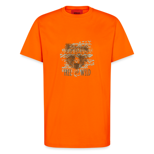Organic relaxed T-shirt made in EU - SUNSET ORANGE