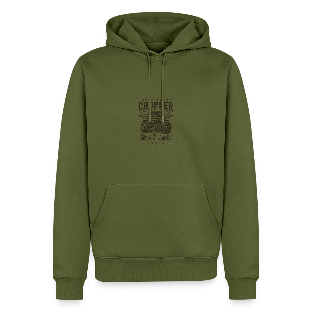Mannen Premium hoodie - kaki