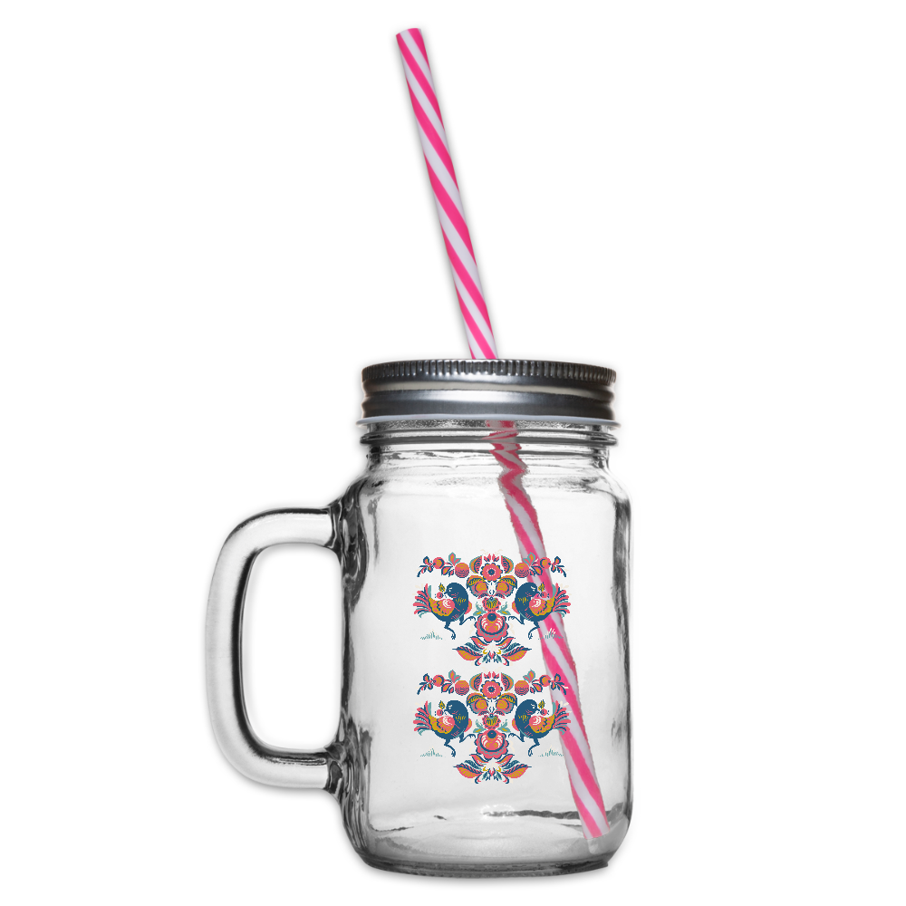 Drinkbeker met handvat en schroefdeksel - doorzichtig