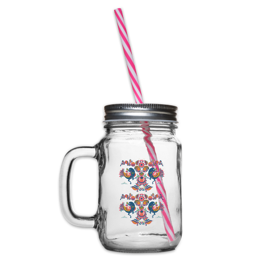 Drinkbeker met handvat en schroefdeksel - doorzichtig