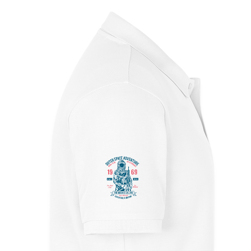 Mannen Premium Bio Poloshirt - wit