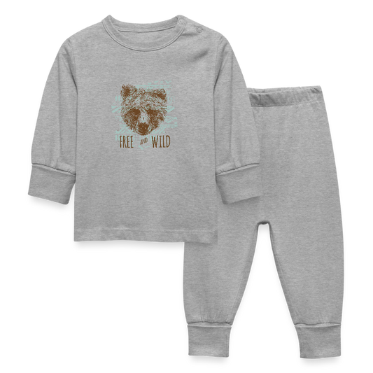 Baby-/kinderpyjama - grijs gemêleerd