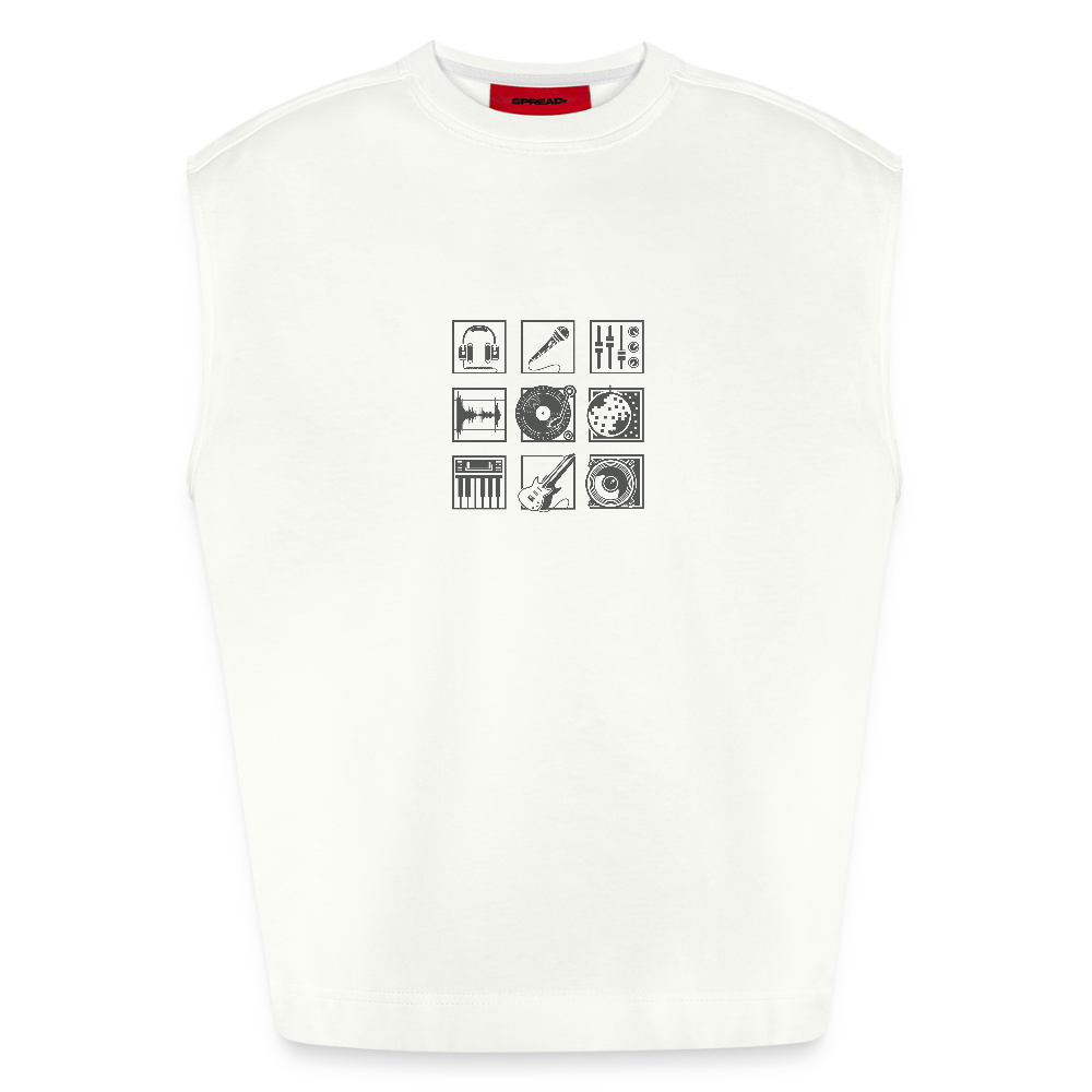 Heavyweight oversized organic tanktop made in EU Unisex - OFF WHITE