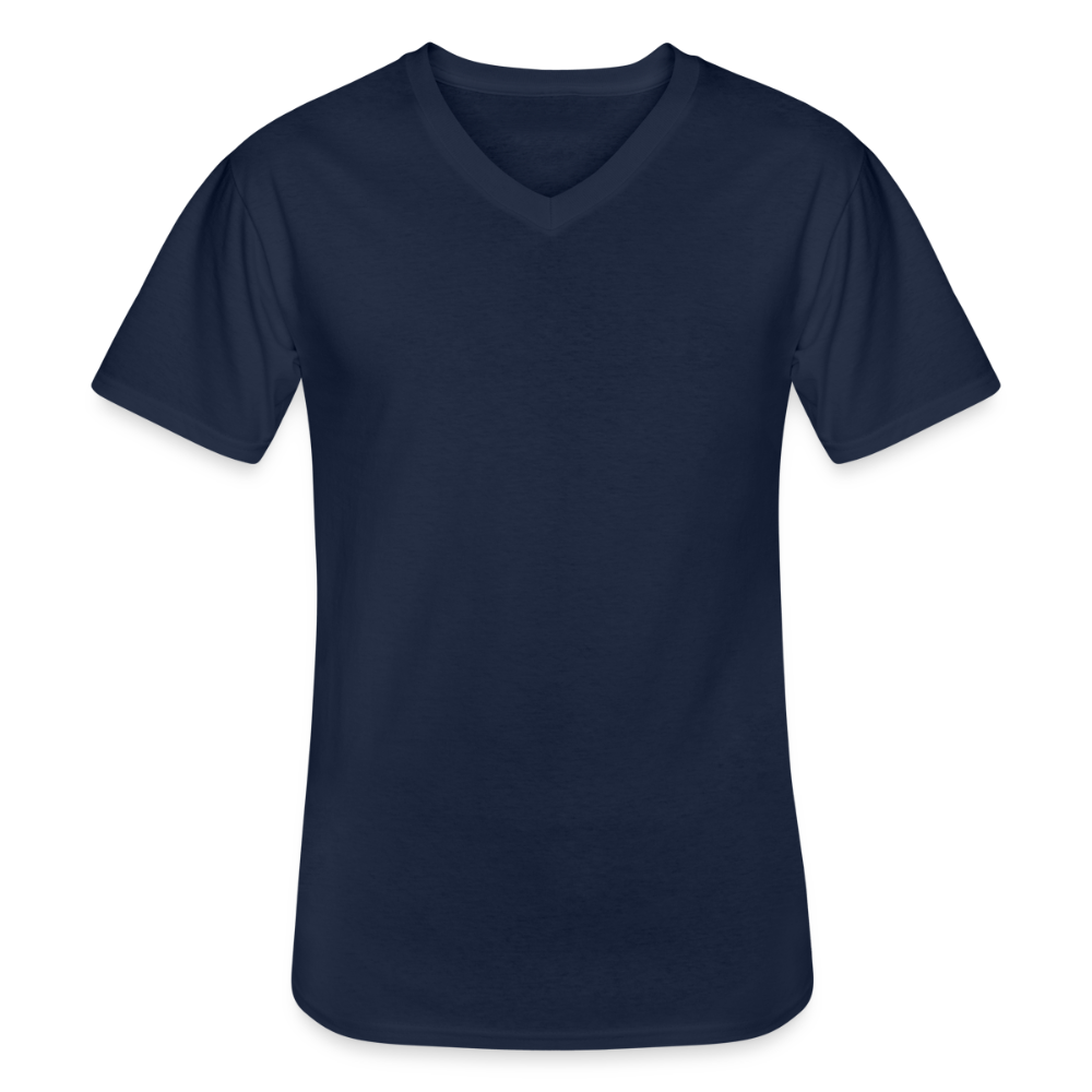 Klassiek mannen T-shirt met V-hals - navy