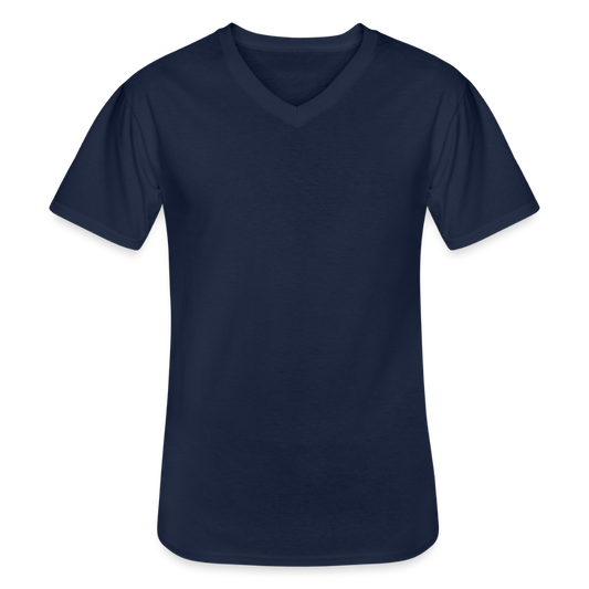 Klassiek mannen T-shirt met V-hals - navy