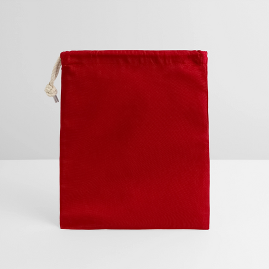 Afsluitbare cadeauzak van katoen (25x30cm) - rood