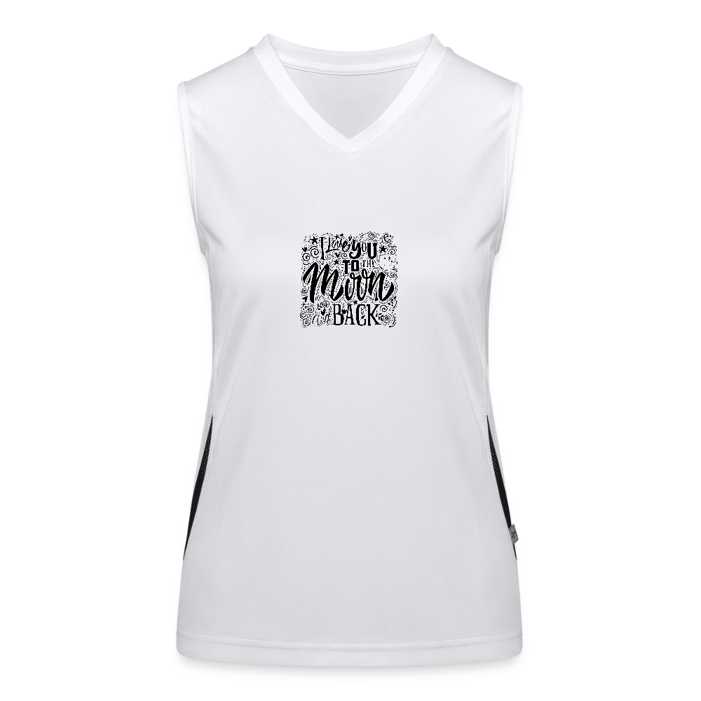 Functionele contrasterende tanktop voor vrouwen - wit/zwart